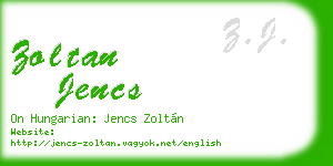zoltan jencs business card